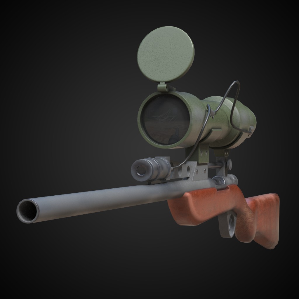Low poly TF2 Sniper's Rifle preview image 1